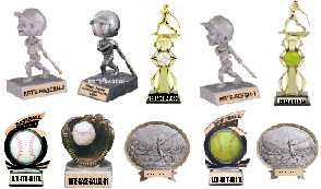 sample baseball or softball trophies