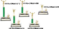 cheerleader trophies with placement trim