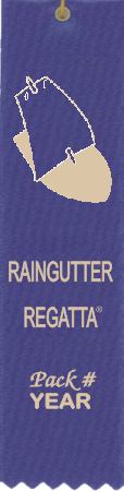 Raingutter Regatta ribbon with Pack # and Year