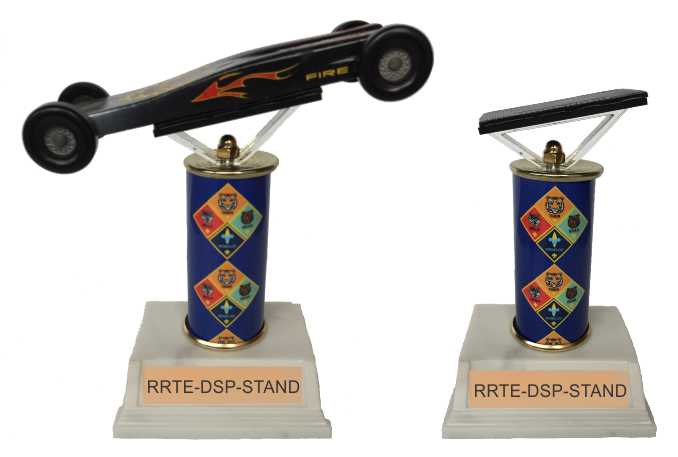 Pinewood Derby display stand for car